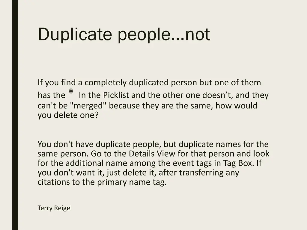 duplicate people not