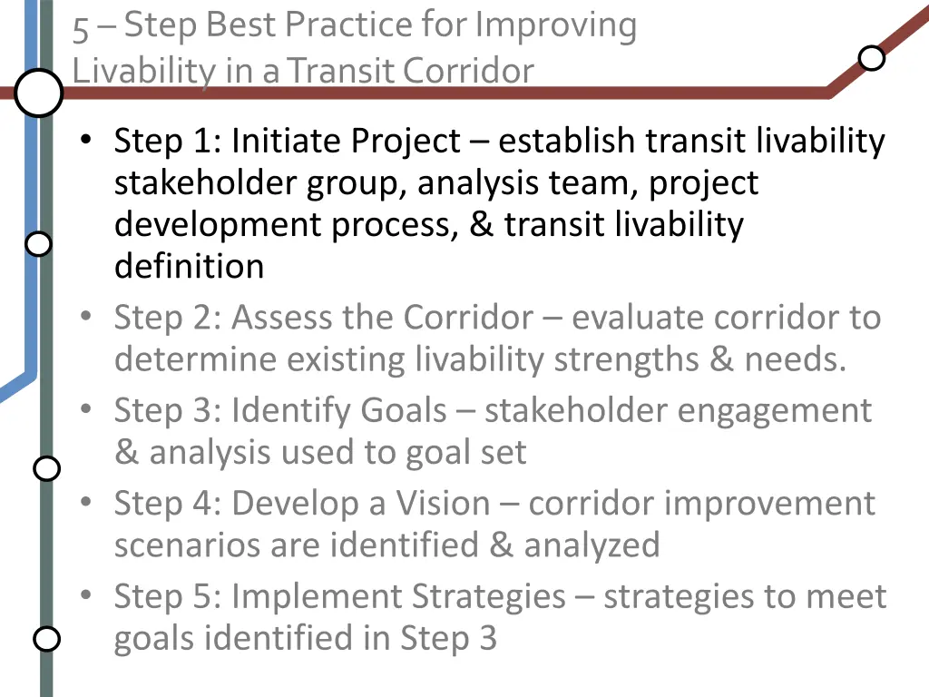 5 step best practice for improving livability 1