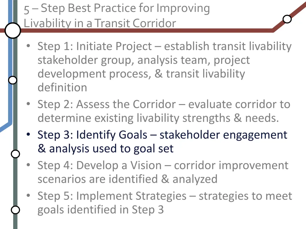 5 step best practice for improving livability 3