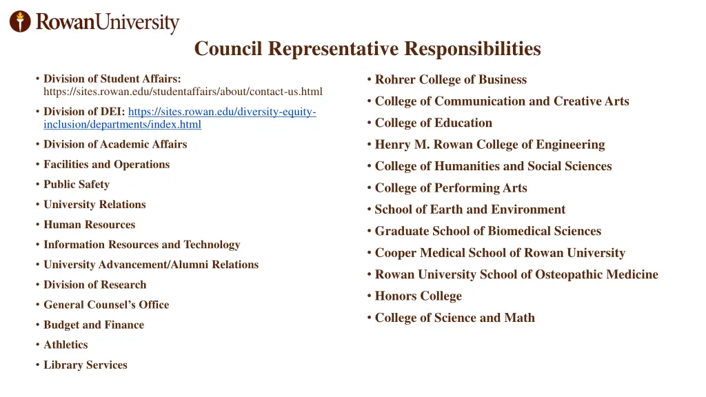 council representative responsibilities