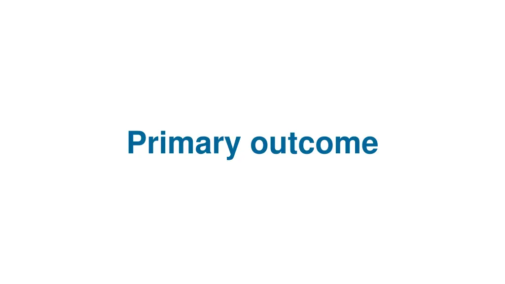 primary outcome