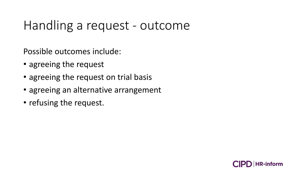 handling a request outcome