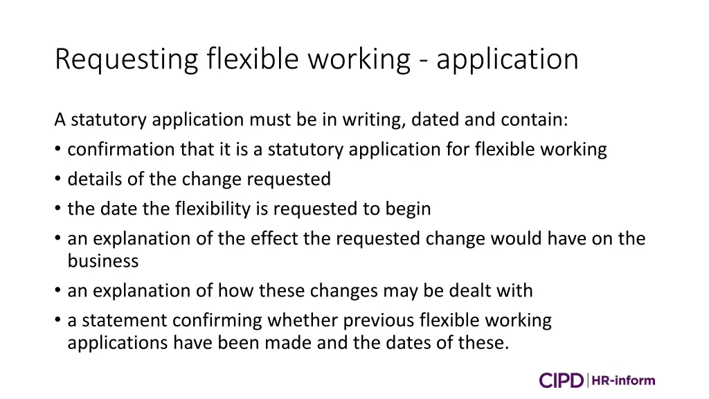 requesting flexible working application