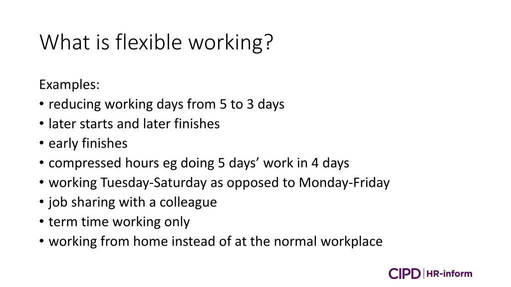 what is flexible working 1