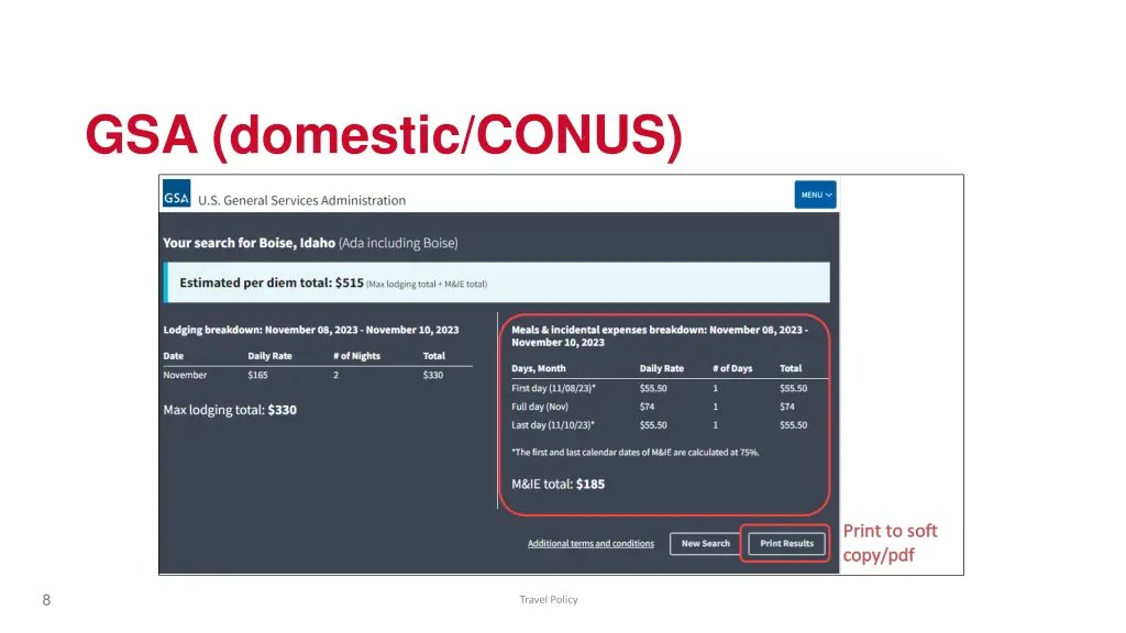 gsa domestic conus 1