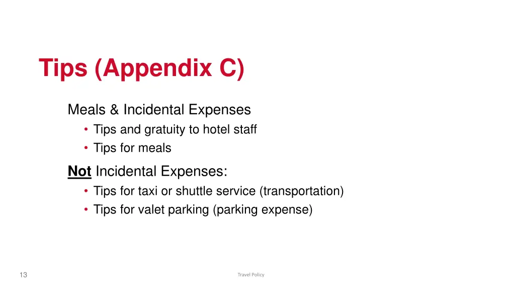 tips appendix c