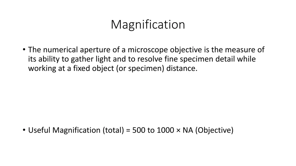 magnification