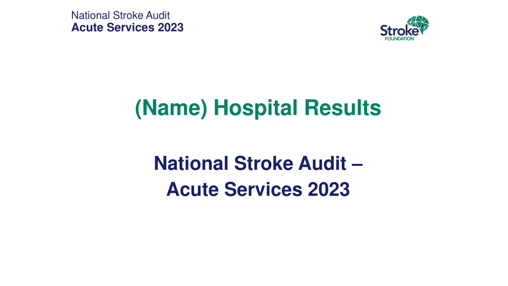 national stroke audit acute services 2023 1