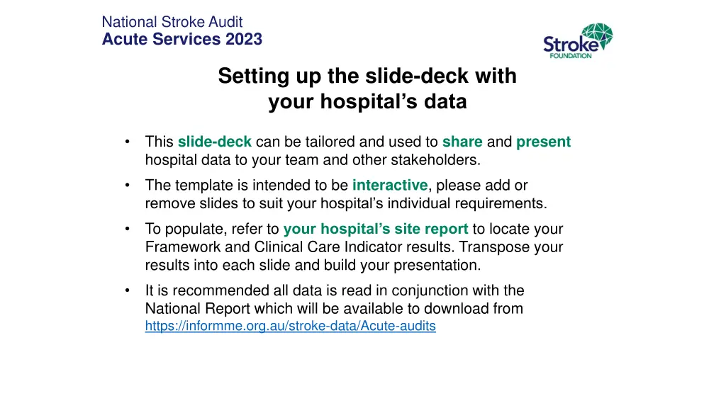 national stroke audit acute services 2023