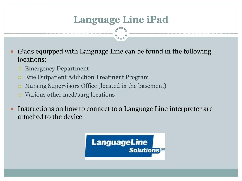 language line ipad