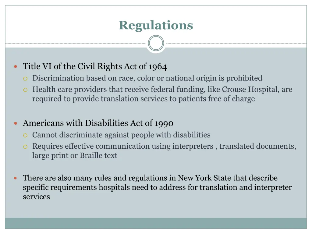 regulations