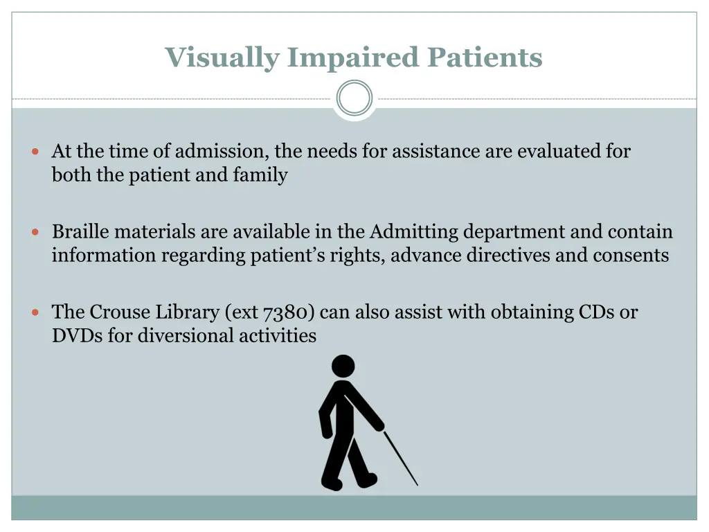 visually impaired patients