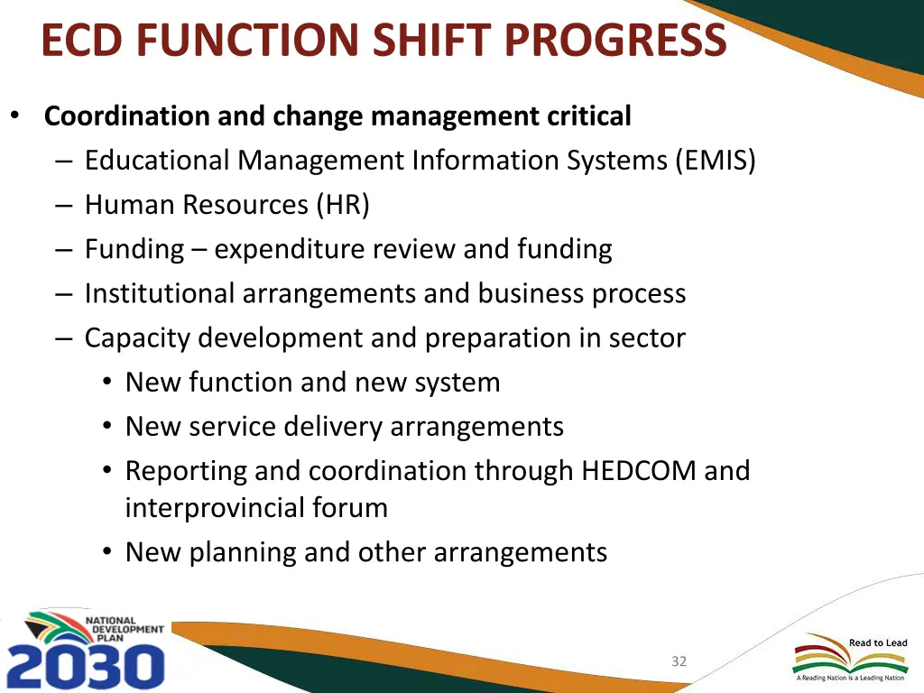 ecd function shift progress