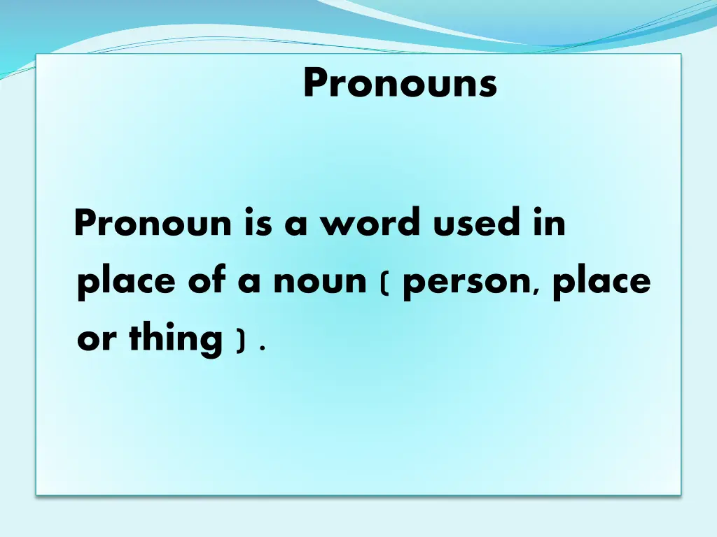 pronouns 1