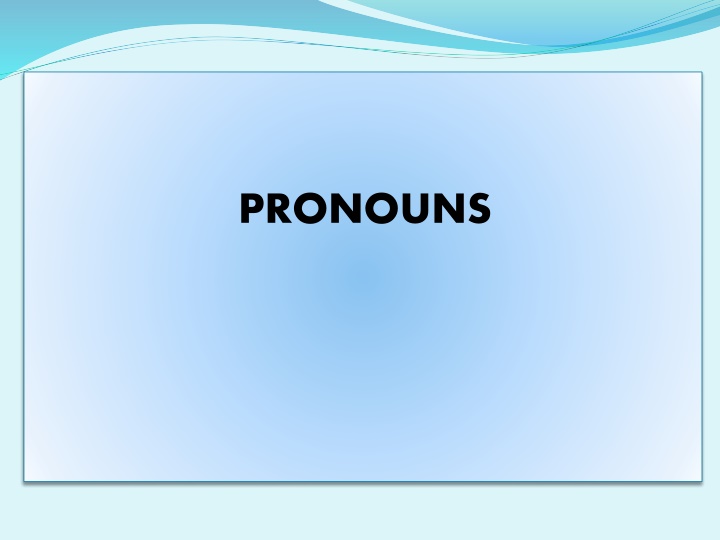 pronouns