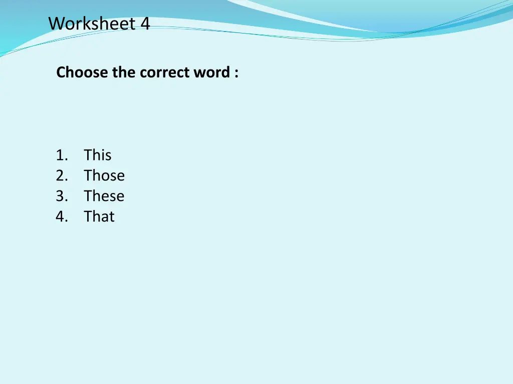 worksheet 4