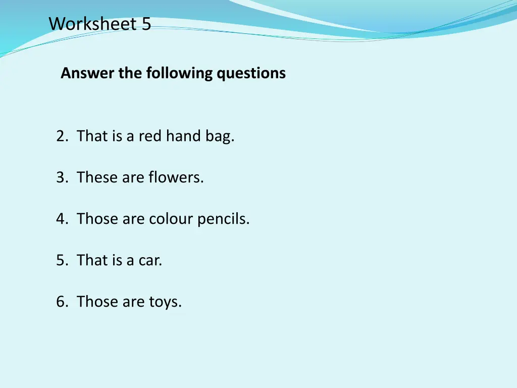 worksheet 5