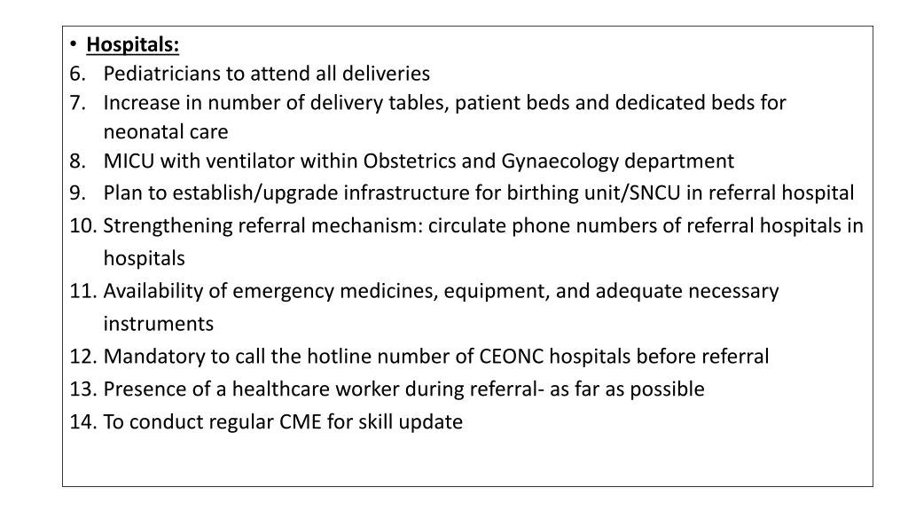 hospitals 6 pediatricians to attend