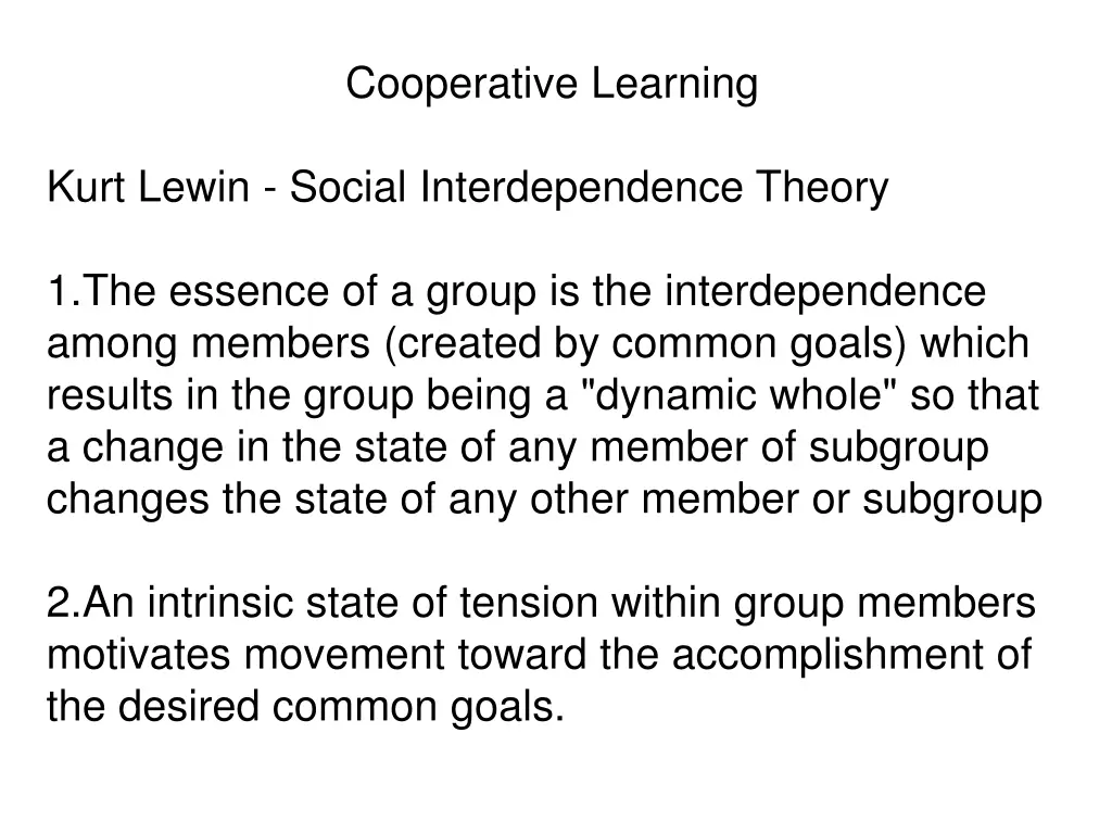 cooperative learning