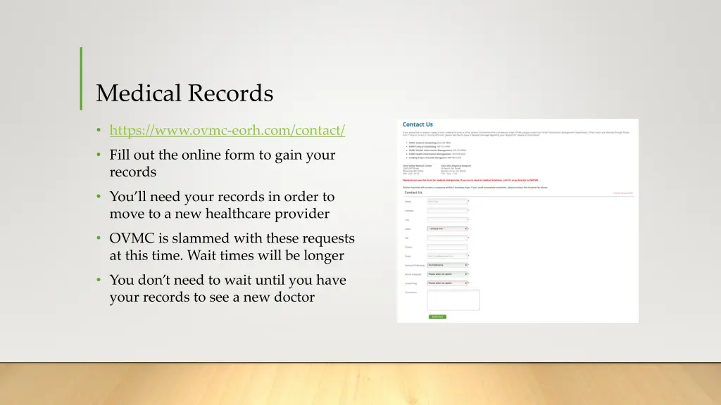 medical records