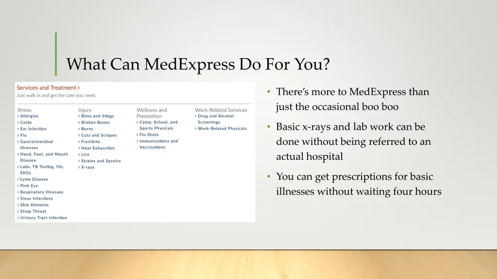 what can medexpress do for you