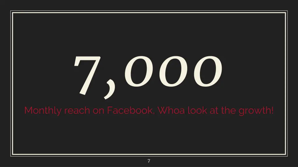 7 000 monthly reach on facebook whoa look