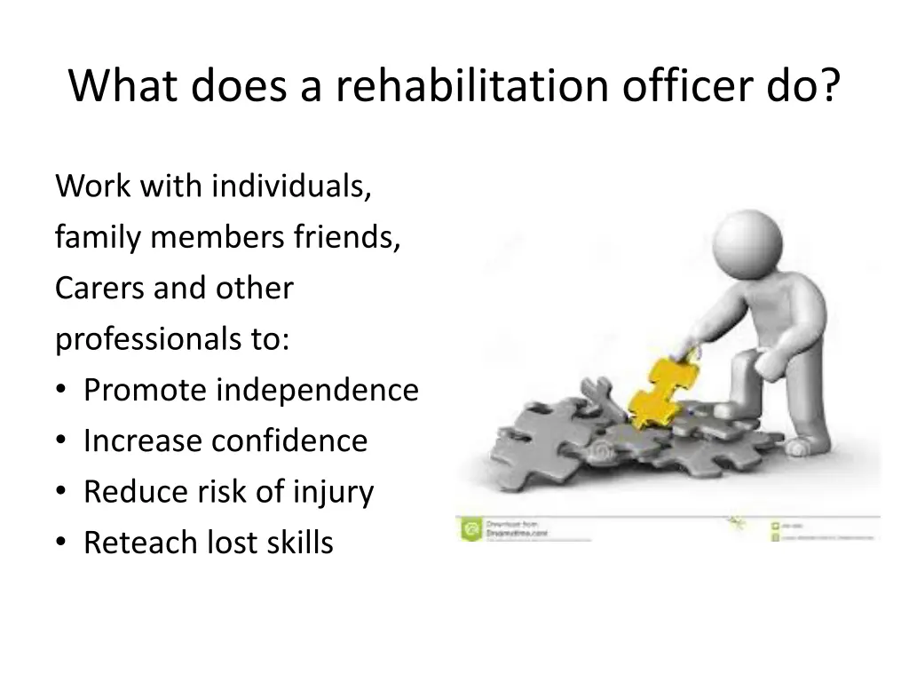 what does a rehabilitation officer do