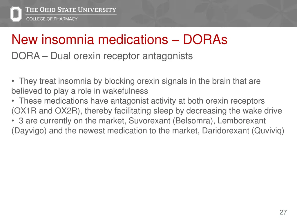 new insomnia medications doras dora dual orexin