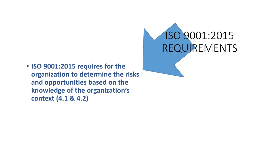 iso 9001 2015 requirements