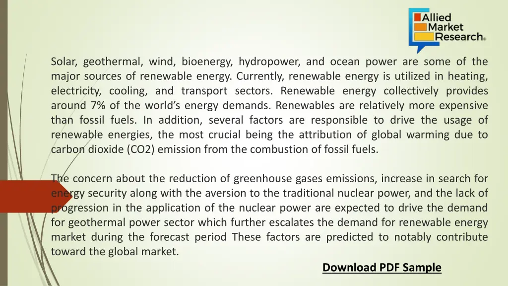 solar geothermal wind bioenergy hydropower