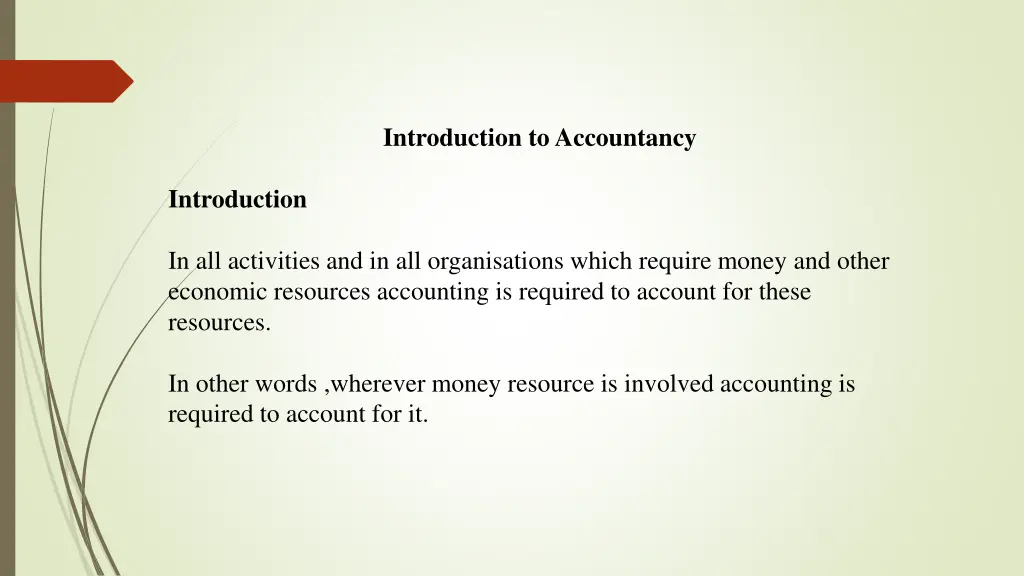 introduction to accountancy