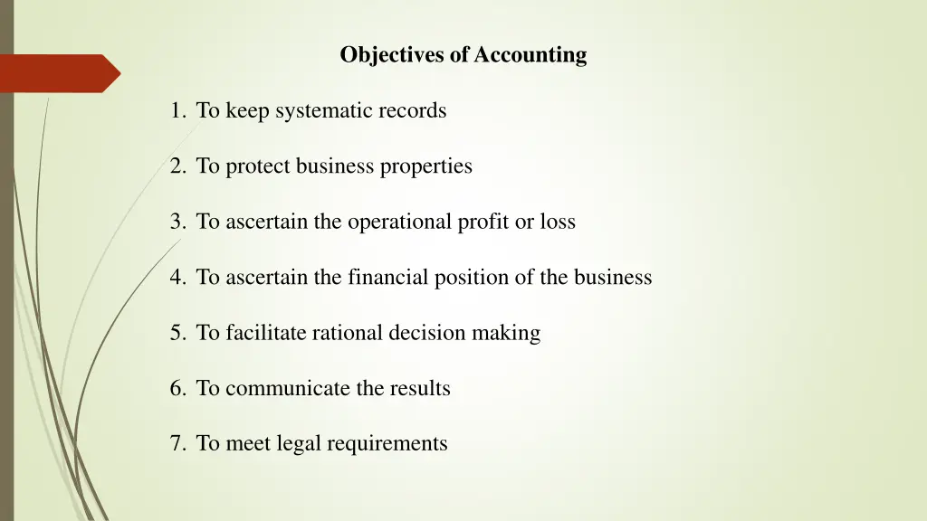 objectives of accounting