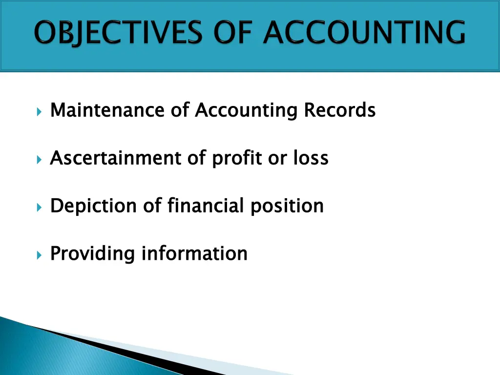 maintenance of accounting records