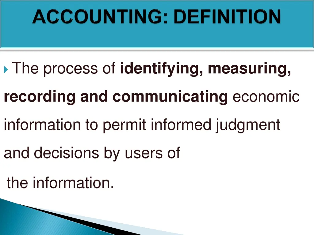 the process of identifying measuring