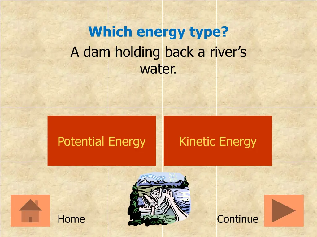 which energy type a dam holding back a river