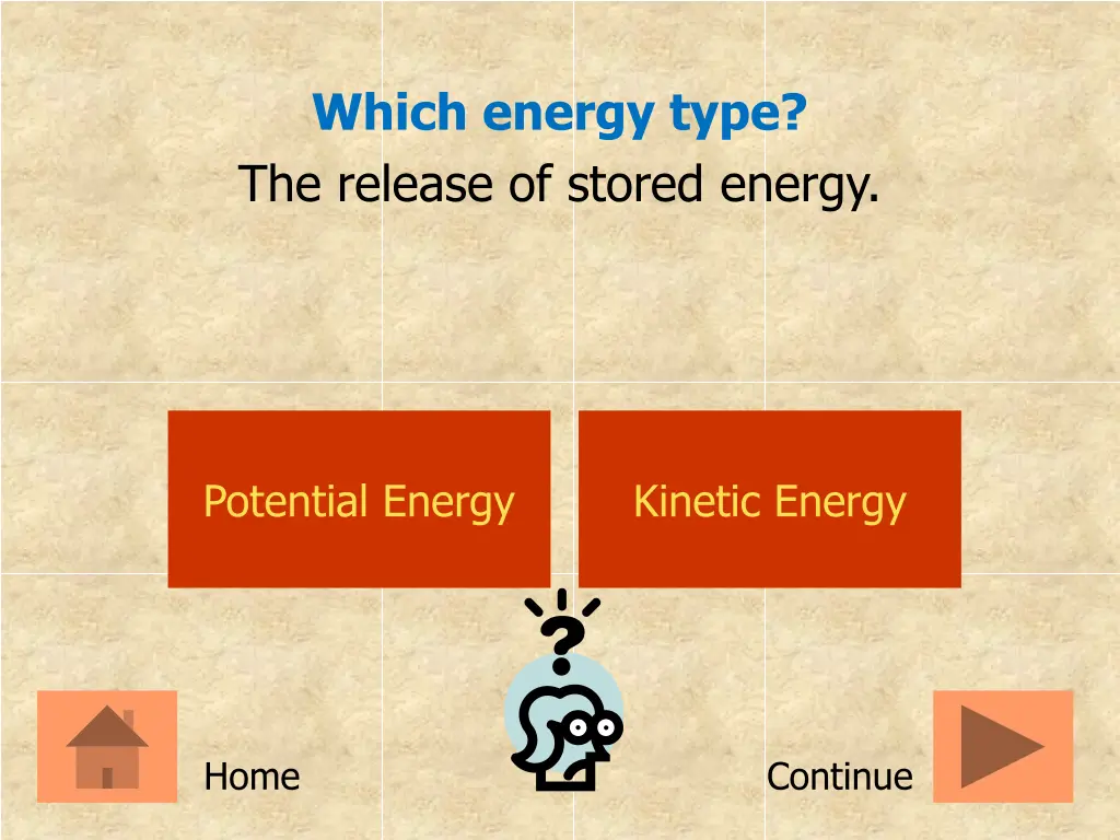 which energy type the release of stored energy