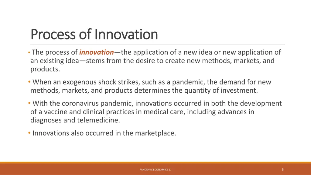 process of innovation process of innovation