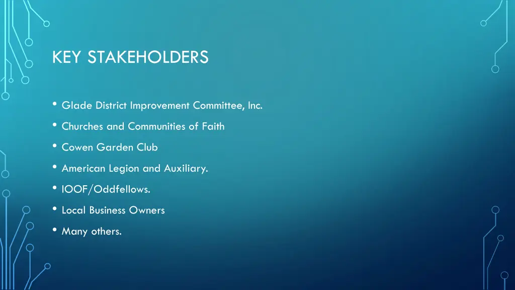 key stakeholders