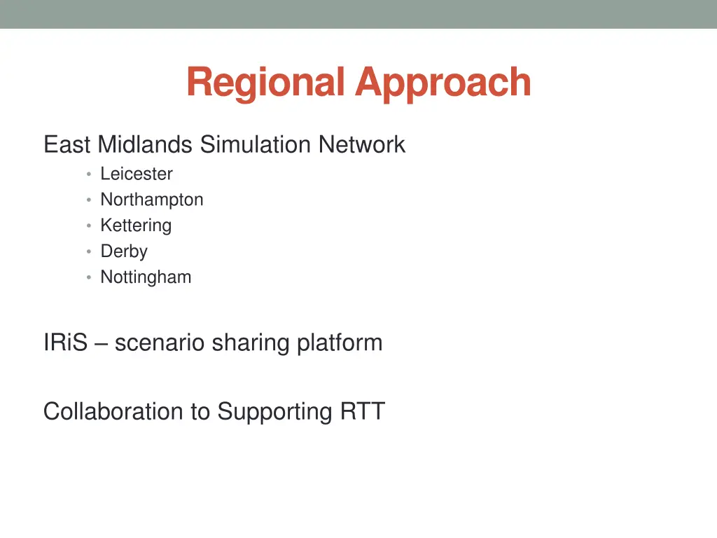 regional approach