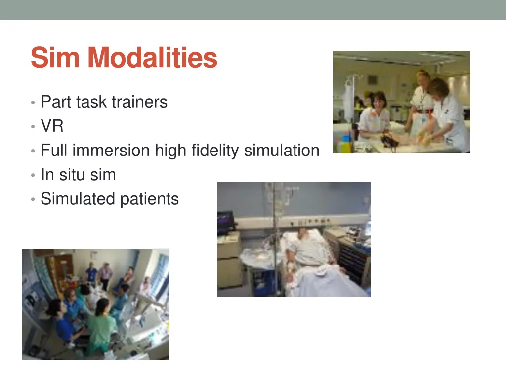 sim modalities