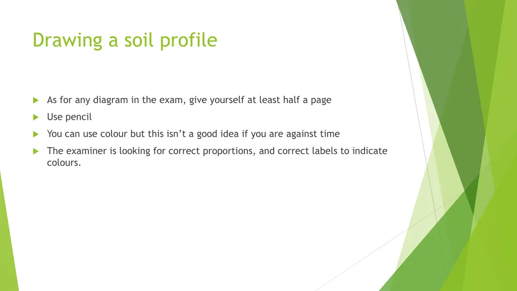 drawing a soil profile