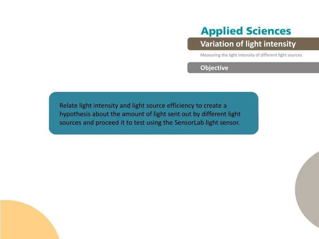 variation of light intensity 1