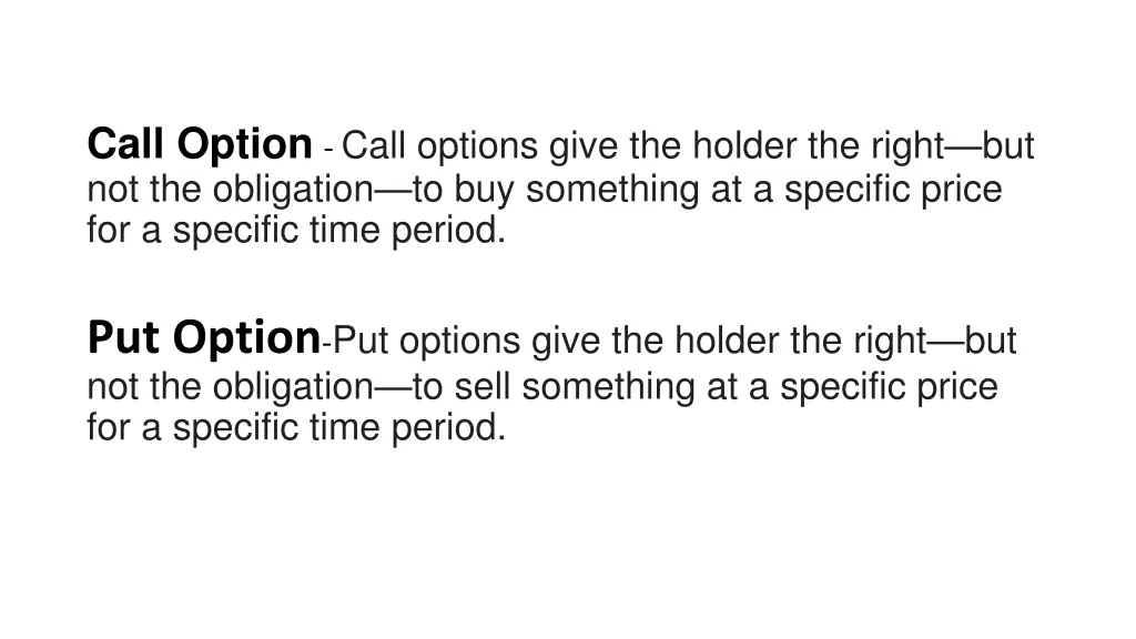 call option call options give the holder