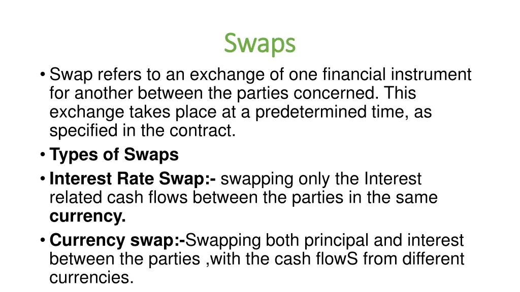 swaps swaps