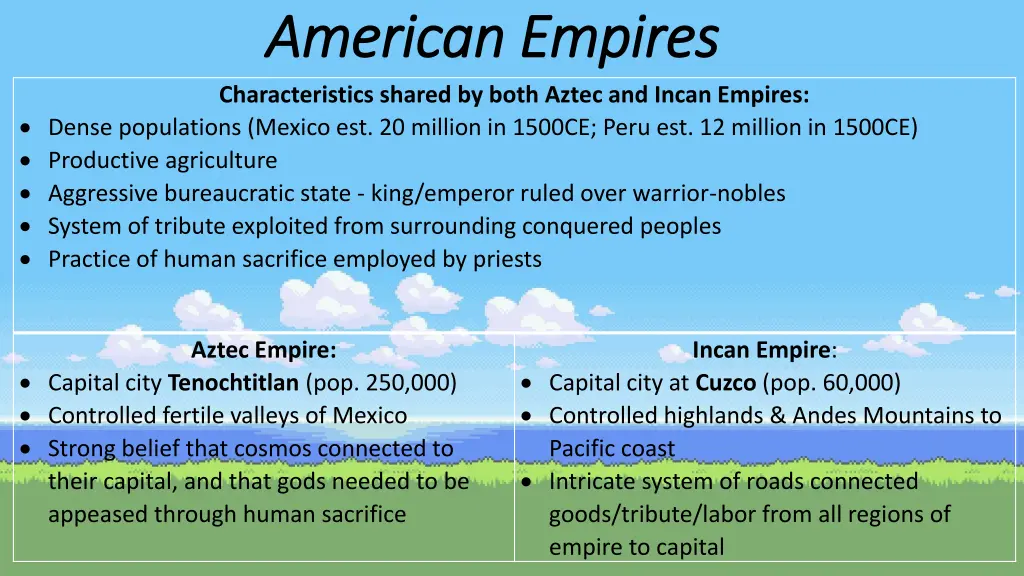 american empires american empires characteristics