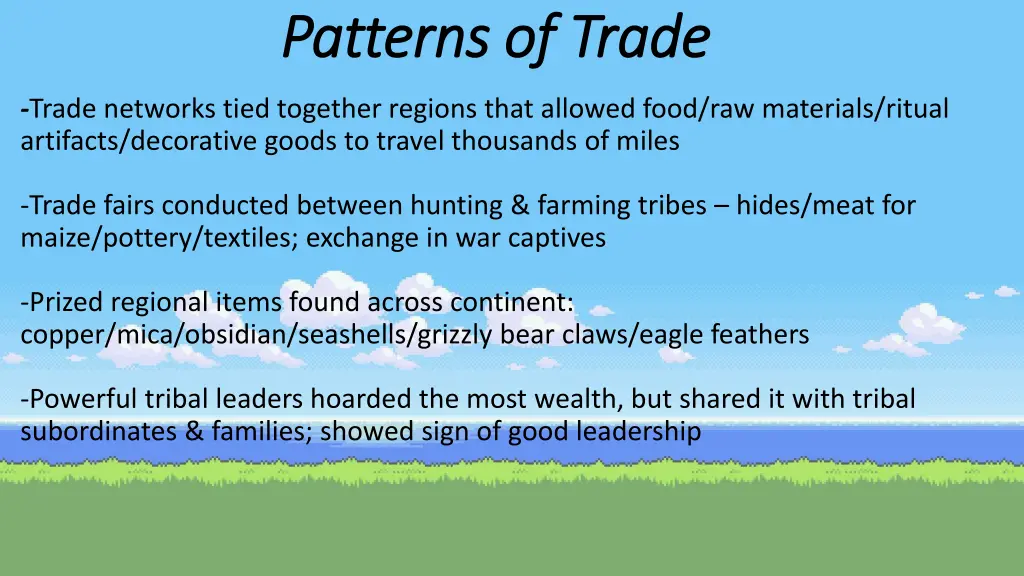 patterns of trade patterns of trade