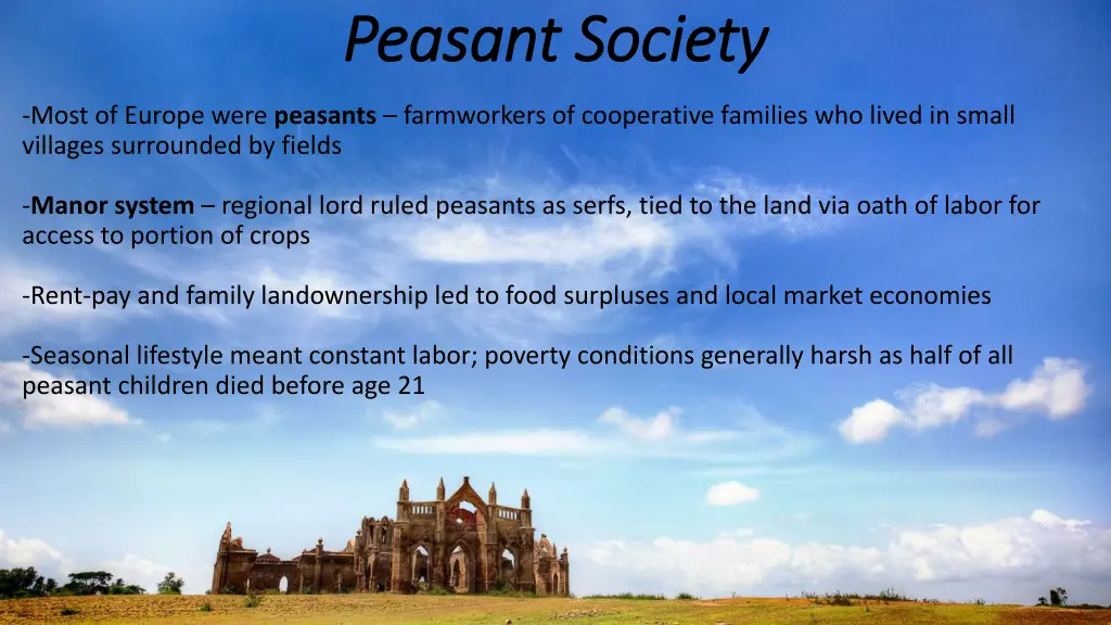 peasant society peasant society