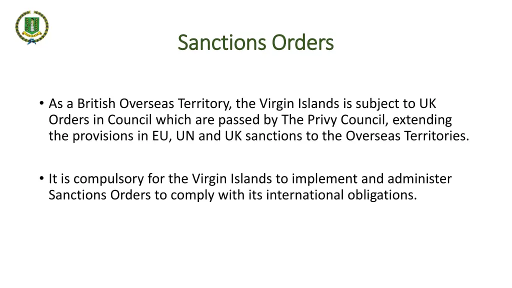 sanctions orders sanctions orders