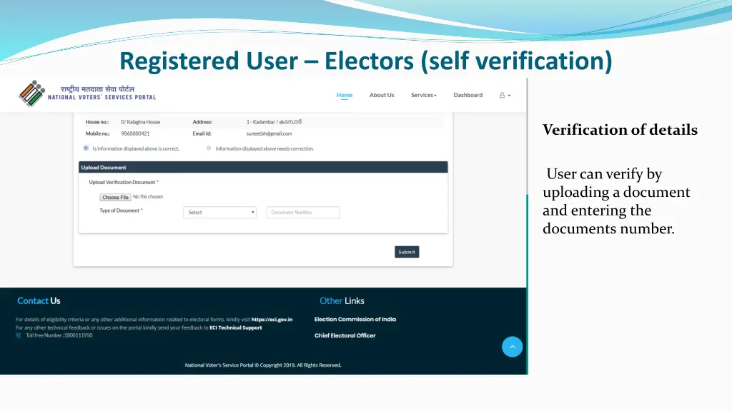 registered user electors self verification 1