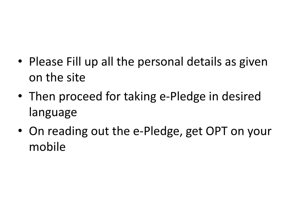 please fill up all the personal details as given